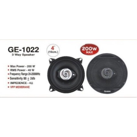 GENON 4 Inch 200 Watt Speakers  IMPP Rubber Edge Cone | GE 1022